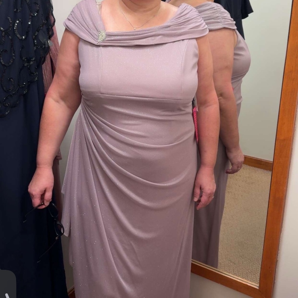 Glitter Mesh L-Neck Dress Ruched Neckline